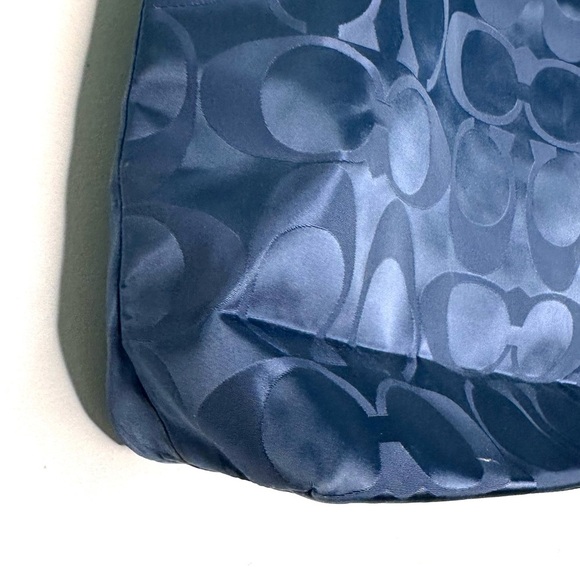 Coach | Blue Signature Laura Nylon Patent Leather Tote Bag - Picture 8 of 16